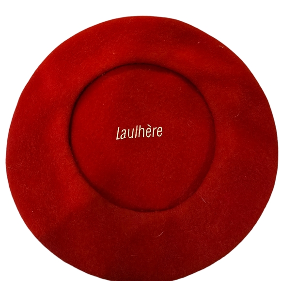 Laulhere Red Felt Beret - Picture 3 of 3